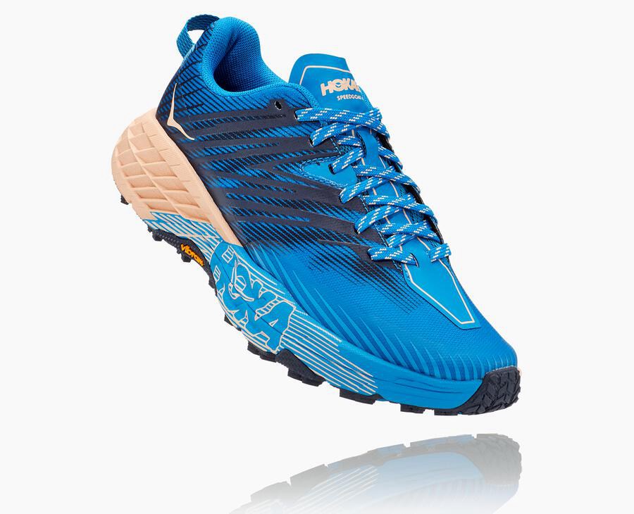 Tenis Trail Hoka One One Feminino Azuis - Speedgoat 4 - 104-VOMRAB